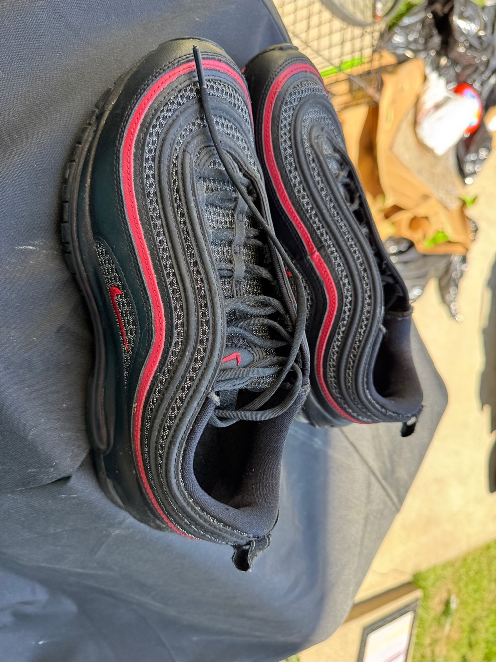 Nike Black and Red Air Max 97 Style women’s Sneakers